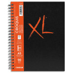Canson carnet de 100 feuilles xl book croquis. format a5, 90 grammes, grain lger. spirale grand ct ...