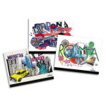Canson carton à dessin 32x45cm à élastique. assortiment capitales d' urope Canson carton à dessin 32x45cm à élastique. assortiment capitales d' urope