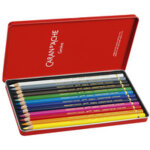 Caran d'ache crayons de couleur pablo, �tui m�tal de 12