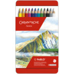 Caran d'ache crayons de couleur pablo, tui mtal de 120