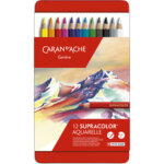 Caran d'ache crayons de couleur supracolor, tui mtal de 30