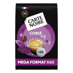 Carte noire dosette de caf� cors� - intensit� 7 - m�ga format - bo�te de 60