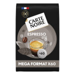 Carte noire dosette de caf� espresso - intensit� 8 - m�ga format - bo�te de 60