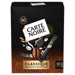 Carte noire stick de caf� classique - intensit� 6 - bo�te de 25