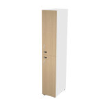 Casier haut simple eminence l. 33 x h. 184 cm - meuble 1 colonnes 2 portes superposes avec serrures ...