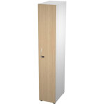 Casier simple eminence l. 33 x h. 184 cm - meuble colonne 1 porte avec serrure  code - 3 niches intrieurs ...
