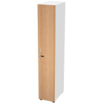 Casier simple eminence l. 33 x h. 184 cm - meuble colonne 1 porte avec serrure � code - 3 niches int�rieurs ...