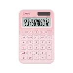 Casio calculatrice de bureau ms - 20yc - 12 chiffres - grand �cran - m�moire 3 touches - rose clair