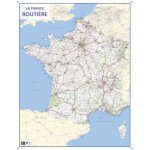 Cbg carte murale route de france - pellicule format 66 x 84, 5 cm - 4 ?illets pour suspension