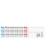 Cbg sous - mains quadri - pratic grille janvier  dcembre, 25 feuilles, 38, 5x54cm, film  l'unit