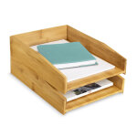 Cep bac  courrier en bambou - lot de 2