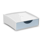 Cep bo�te de rangement superposable recycl�e - module avec tiroir - bleu p�le