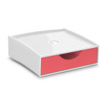 Cep bo�te de rangement superposable recycl�e - module avec tiroir - rouge coquelicot