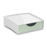 Cep bo�te de rangement superposable recycl�e - module avec tiroir - vert sauge