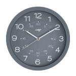 Cep mineral - horloge analogique magntique murale - silencieuse  quartz - diamtre 30 cm - gris