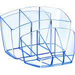 Cep pot à crayons 8 compartiments - bleu transparent Cep pot à crayons 8 compartiments - bleu transparent
