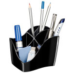 Cep pot � crayons ellypse 4�compartiments - noir