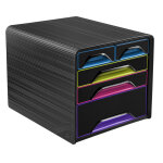 Cep smoove, module de classement 5 tiroirs - noir, fa�ades panach�es