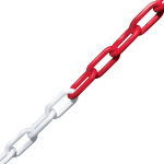 Chaine poly�thyl�ne usage courant diam�tre 8 mm x 5 m rouge et blanc