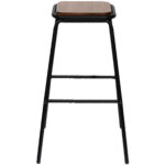 Chaise de bar oslo, set de 2, structure noire