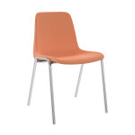 Chaise collectivit� coque universelle - polypropyl�ne - orange - pieds m�tal chrom�