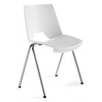 Chaise empilable skype, plastique, blanc