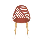 Chaise d'ext�rieur marta - couleur terracotta / pieds coloris bois