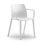 Chaise d ext�rieur olga avec accoudoirs en polypropyl�ne blanc