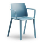 Chaise d ext�rieur olga avec accoudoirs en polypropyl�ne bleu