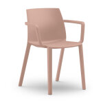 Chaise d ext�rieur olga avec accoudoirs en polypropyl�ne rose poudr�