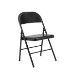 Chaise pliante boston en m�tal - noir