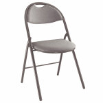Chaise pliante super confort - tissu non feu m1 anthracite - pieds métal noir Chaise pliante super confort - tissu non feu m1 anthracite - pieds métal noir