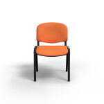 Chaise de runion et d accueil first - tissu abricot