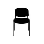 Chaise de runion et d accueil first - tissu noir
