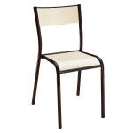 Chaise scolaire multiplis stratifié hêtre - pieds métal noir Chaise scolaire multiplis stratifié hêtre - pieds métal noir