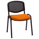 Chaise de r�union et visiteur first maille filet abricot - pieds noir