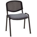 Chaise de r�union et visiteur first maille filet gris fonc� - pieds noir
