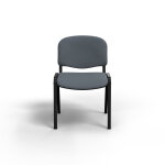 Chaise de runion et visiteur first - tissu anthracite - pieds noir