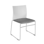Chaise de réunion et visiteur giulia, dossier en polypropylène blanc, assise en tissu m1 gris, piètement ... Chaise de réunion et visiteur giulia, dossier en polypropylène blanc, assise en tissu m1 gris, piètement ...