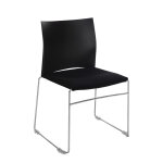 Chaise de réunion et visiteur giulia, dossier en polypropylène noir, assise en tissu m1 noir, piètement ... Chaise de réunion et visiteur giulia, dossier en polypropylène noir, assise en tissu m1 noir, piètement ...