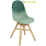 Chaise upcyclée ida coque plastique rivière et galet - 4 pieds bois chêne massif Chaise upcyclée ida coque plastique rivière et galet - 4 pieds bois chêne massif