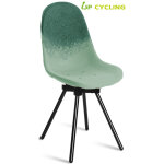 Chaise upcyclée ida coque plastique rivière et galet - 4 pieds métal noir Chaise upcyclée ida coque plastique rivière et galet - 4 pieds métal noir