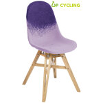 Chaise upcyclée ida coque plastique violet et parme - 4 pieds bois chêne massif Chaise upcyclée ida coque plastique violet et parme - 4 pieds bois chêne massif