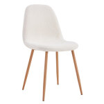 Chaise visiteur bouclette romy - coloris blanc Chaise visiteur bouclette romy - coloris blanc