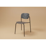 Chaise visiteur uso - assise et dossier incurv�s - pour int�rieur et ext�rieur - empilable - noir - pieds ...