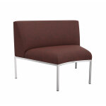 Chauffeuse modulable d'accueil astro twist tissu large dossier concave - rouille