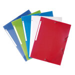 Chemise box  lastique en polypropylne translucide a4 grande capacit dos 2, 5 cm - coloris assortis ...