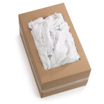 Chiffons poly - coton et coton fins suprieurs - blanc - 140 chiffons