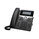 Cisco 7821, tlphone ip, noir, argent, combin filaire, polycarbonate, sur bureau / mural, 2 lignes ...