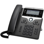 Cisco 7841, tlphone ip, noir, argent, combin filaire, polycarbonate, sur bureau / mural, 4 lignes ...